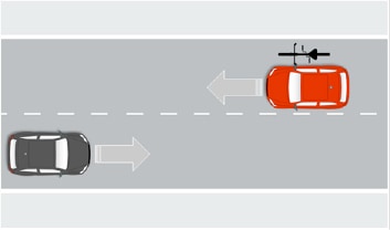 Sideswipes by vehicles